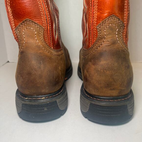 Ariat Men's WorkHog Square Steel Toe Waterproof Work Boots Dark Earth Size 14 - Picture 7 of 9